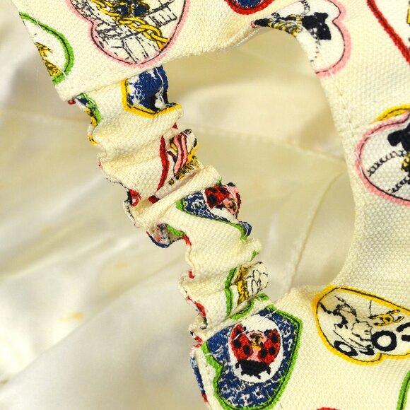 Chanel Ivory Canvas Valentine Cap Hat Small Good - Picture 5 of 12